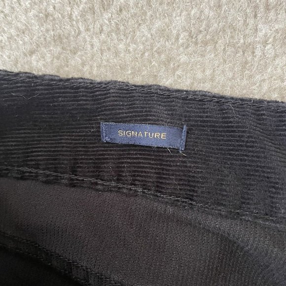 Talbots Pants Womens 12 Black Corduroy Signature Stretch Casual Office Fall - Picture 5 of 12